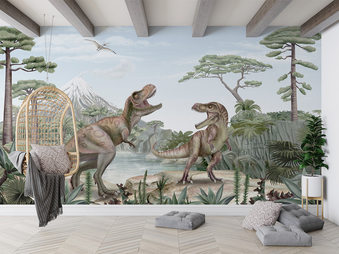 Terrific T-Rex Dinosaur Wallpaper Mural
