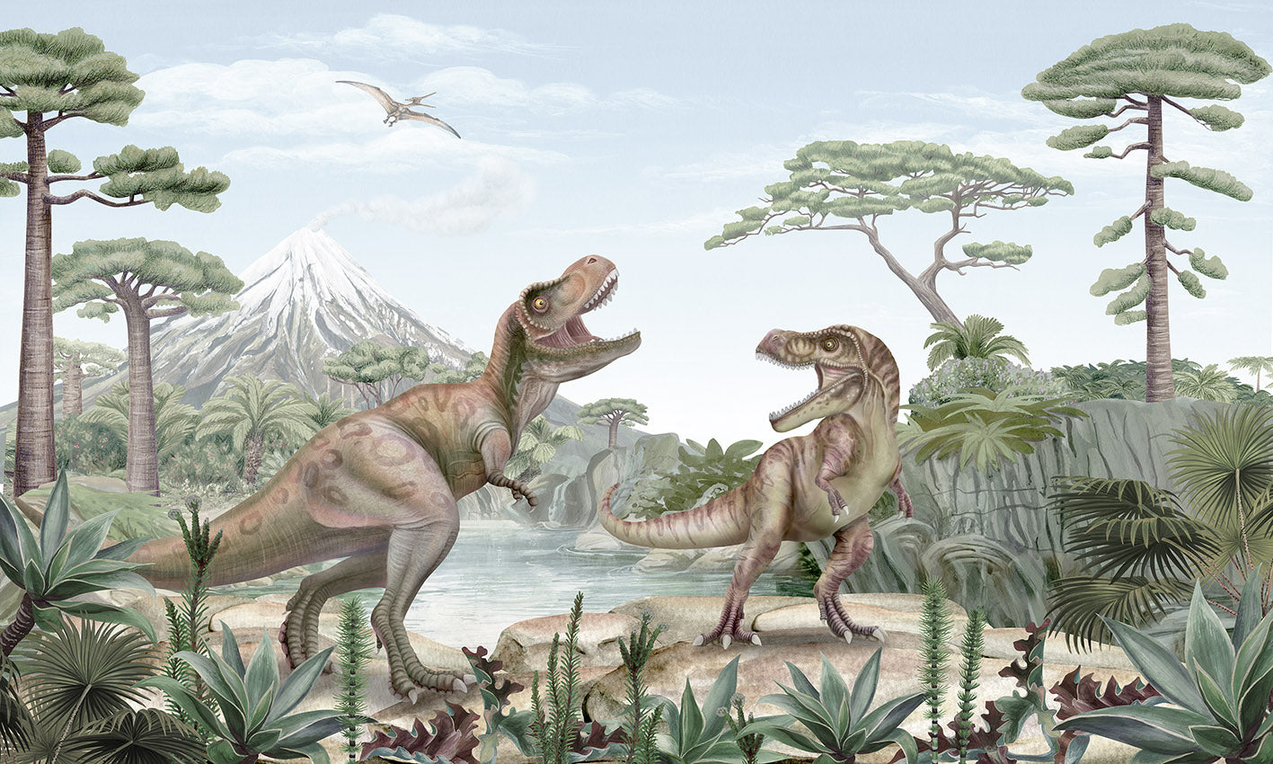 Terrific T-Rex Dinosaur Wallpaper Mural