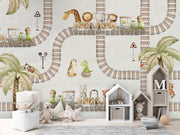Train Travels Wallpaper Mural