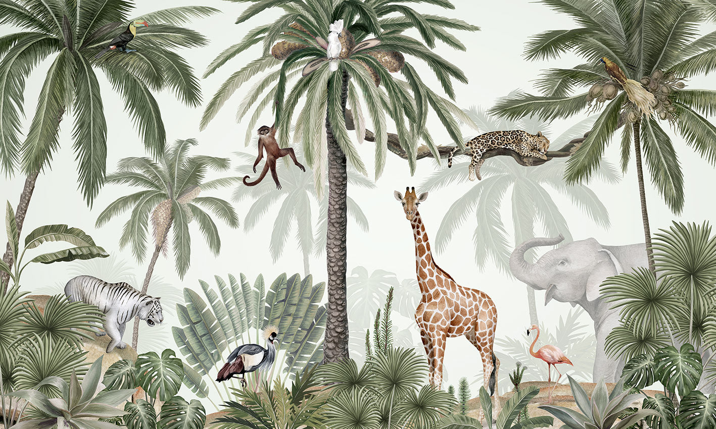 Tropical Jive Jungle Wallpaper Mural