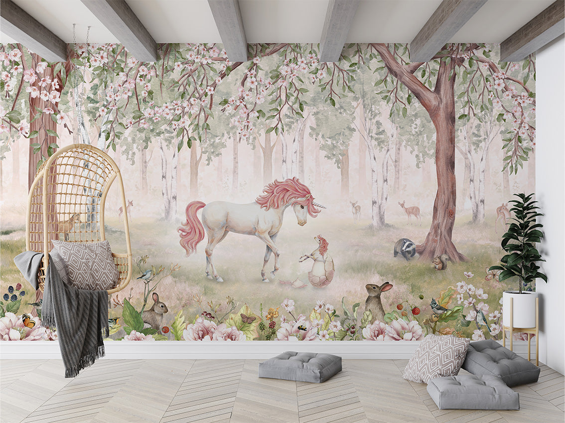 Sensory Unicorn Forest Wallpaper Mural