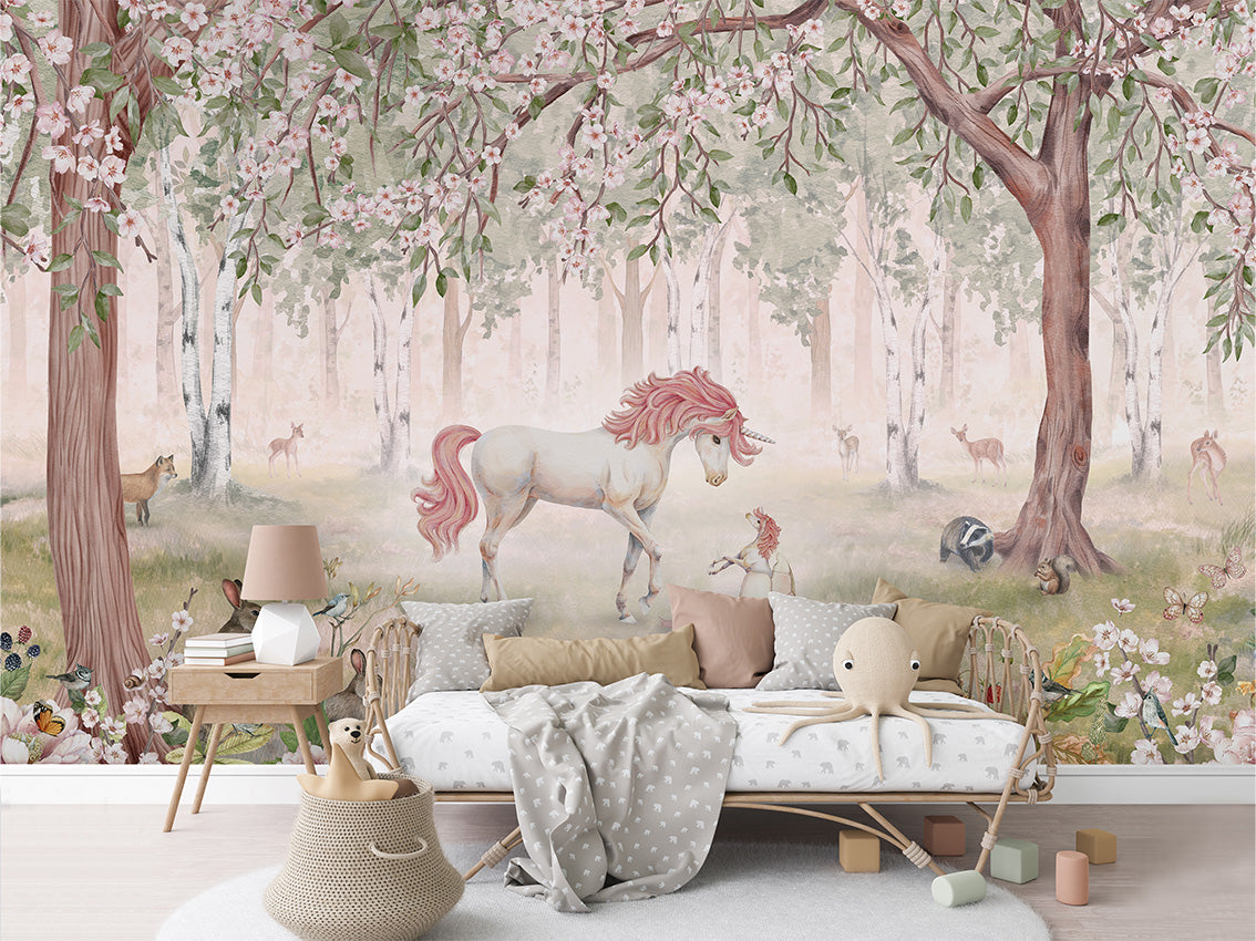 Sensory Unicorn Forest Wallpaper Mural