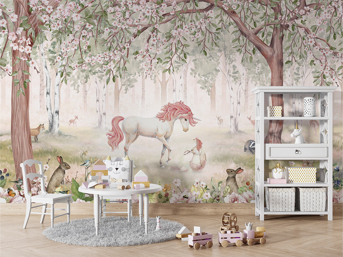 Sensory Unicorn Forest Wallpaper Mural