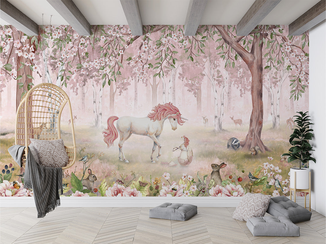 Sensory Unicorn Forest Wallpaper Mural