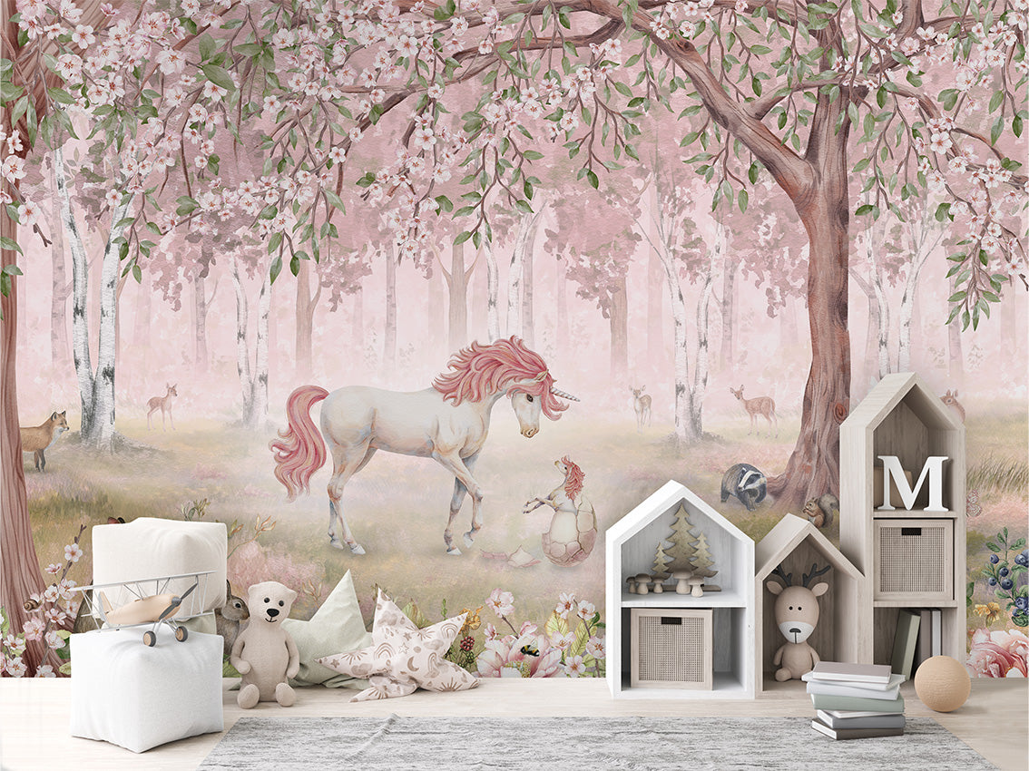 Sensory Unicorn Forest Wallpaper Mural