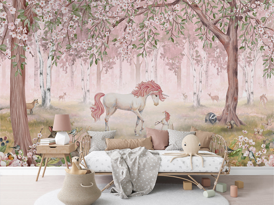 Sensory Unicorn Forest Wallpaper Mural
