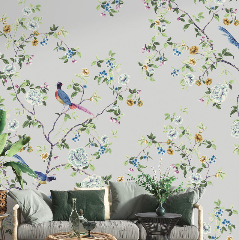 Chinoiserie Songbird Wallpaper