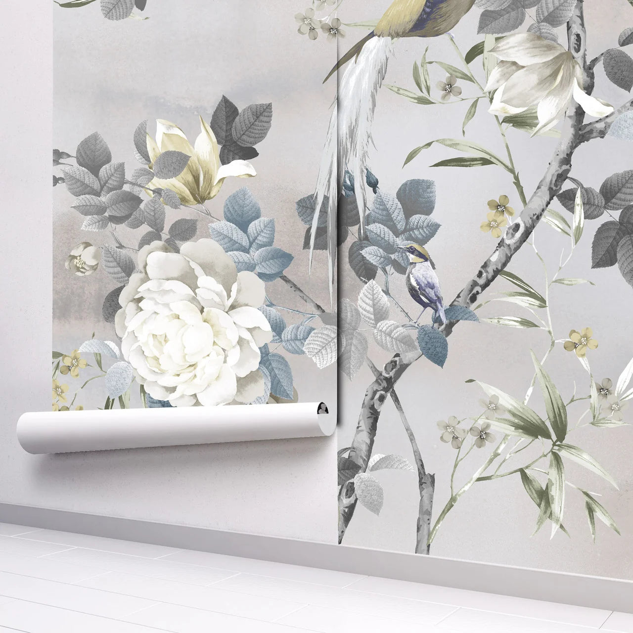 Peacock Garden Chinoiserie Wallpaper Mural