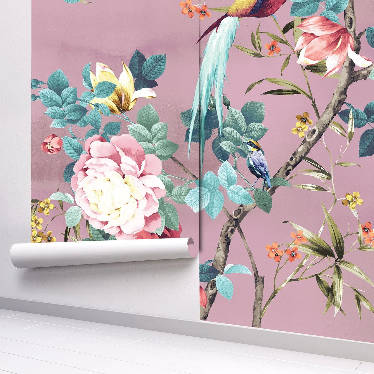 Peacock Garden Chinoiserie Wallpaper Mural