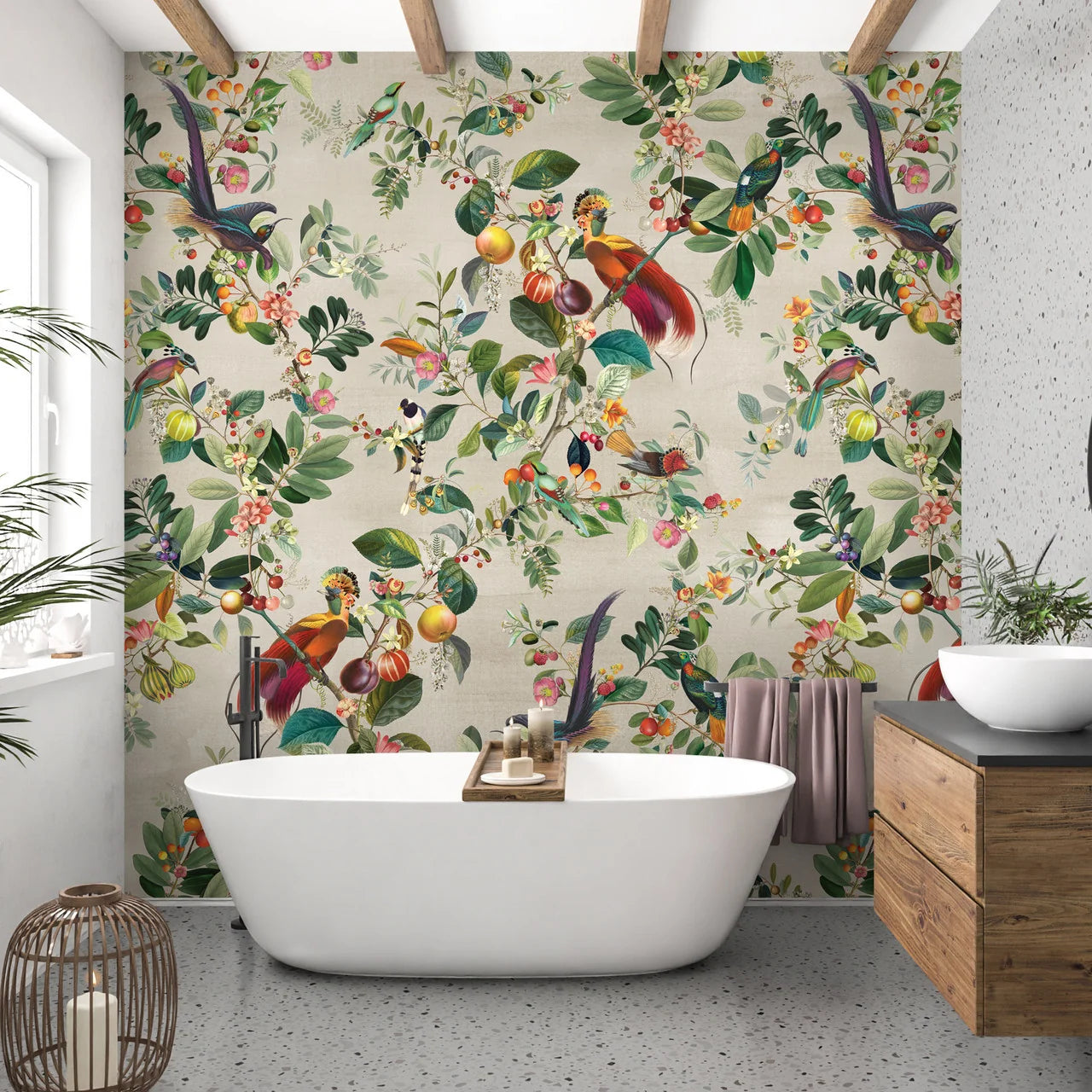 Paradise Orchard Chinoiserie Wallpaper