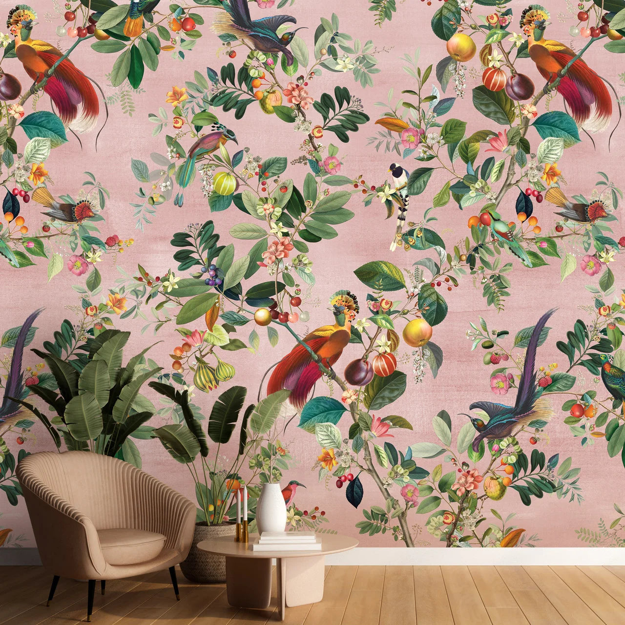 Paradise Orchard Chinoiserie Wallpaper