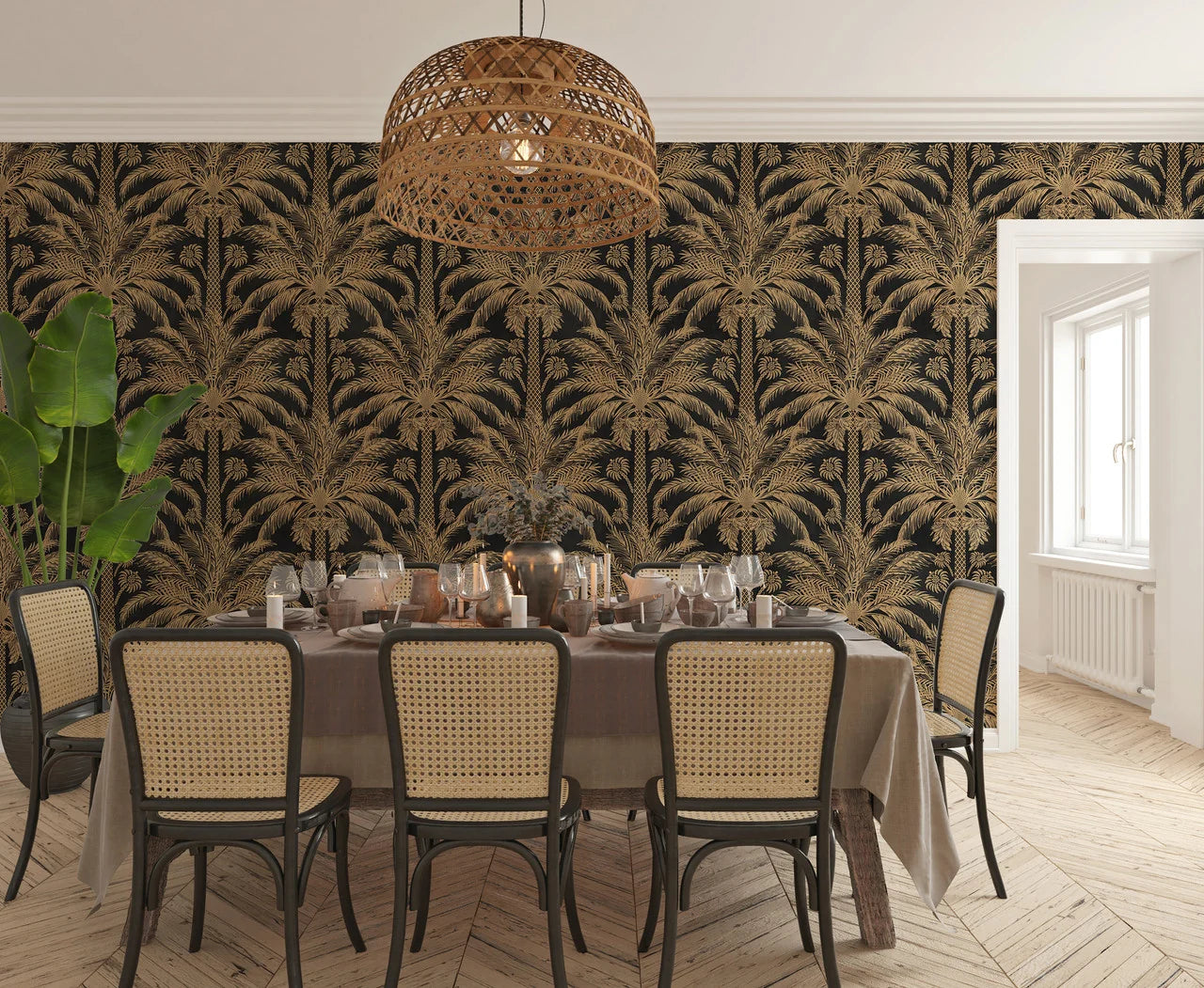 Palm Court Wallpaper