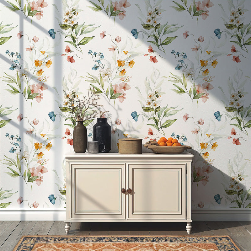 Watercolour Botanical Blossom Wallpaper