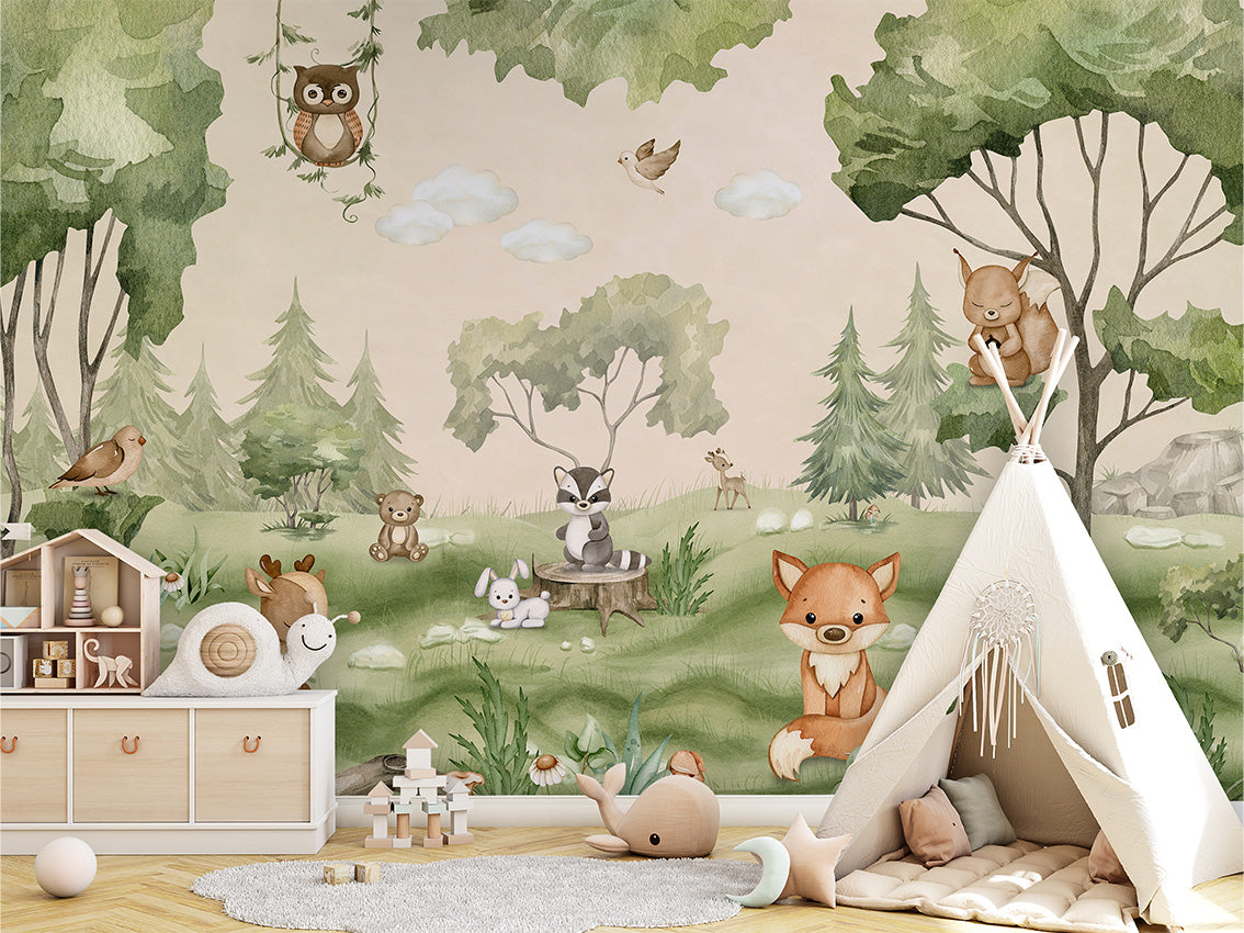 Woodland Joy Wallpaper Mural