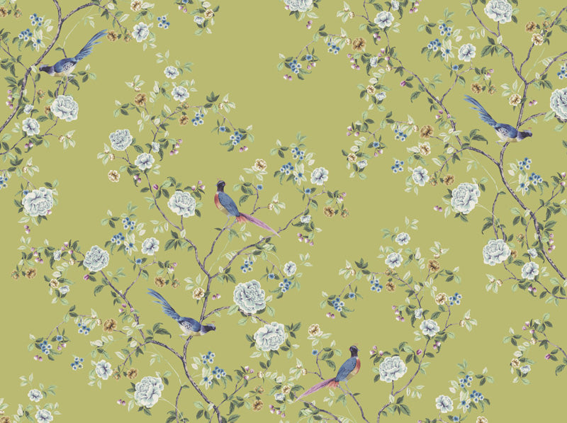 Chinoiserie Songbird Wallpaper