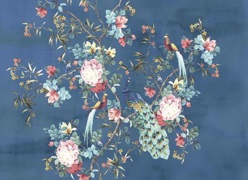 Peacock Garden Chinoiserie Wallpaper Mural
