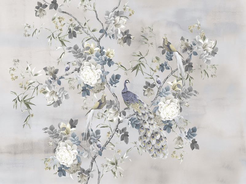 Peacock Garden Chinoiserie Wallpaper Mural