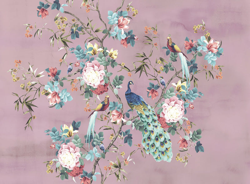 Peacock Garden Chinoiserie Wallpaper Mural