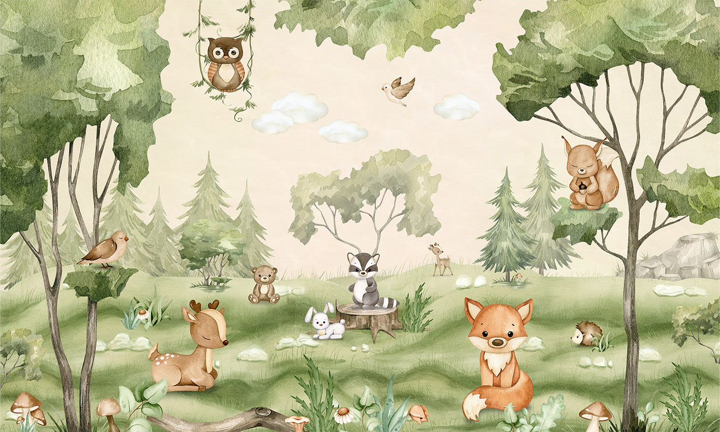 Woodland Joy Wallpaper Mural