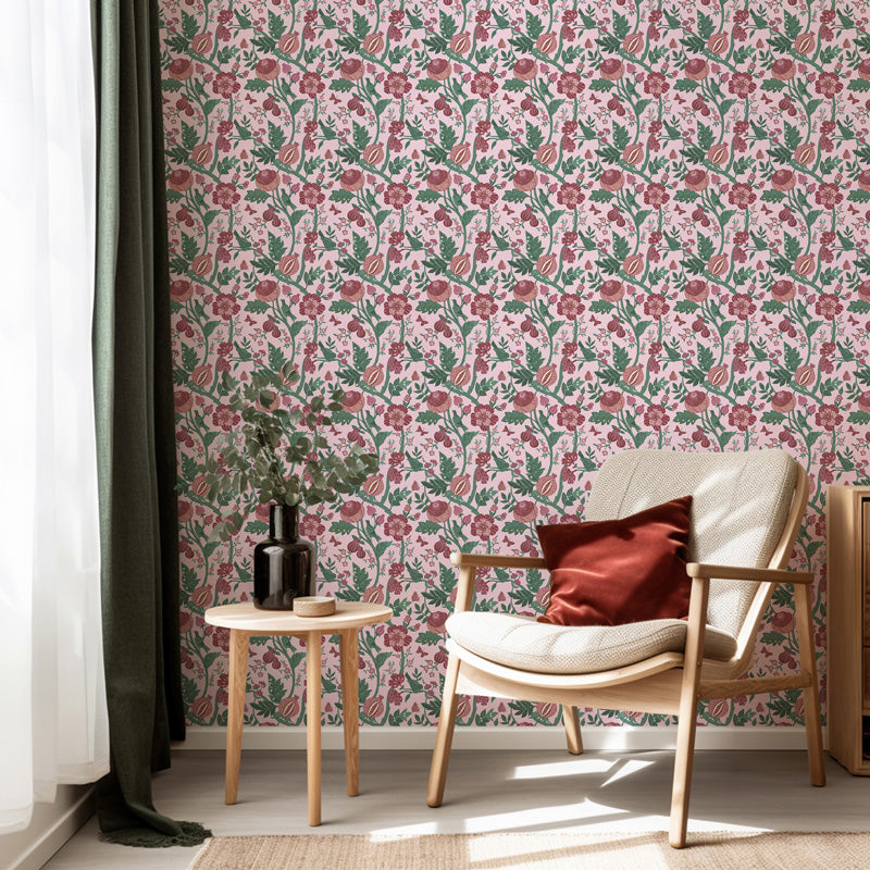 Botanical Vine Floral Wallpaper