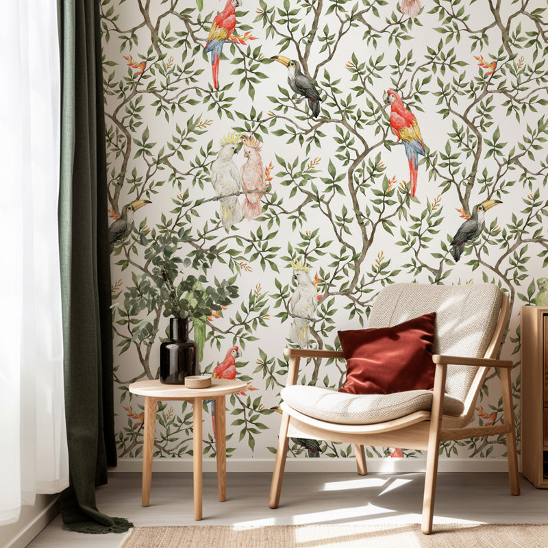 Parrot Grove – Tropical Wallpaper