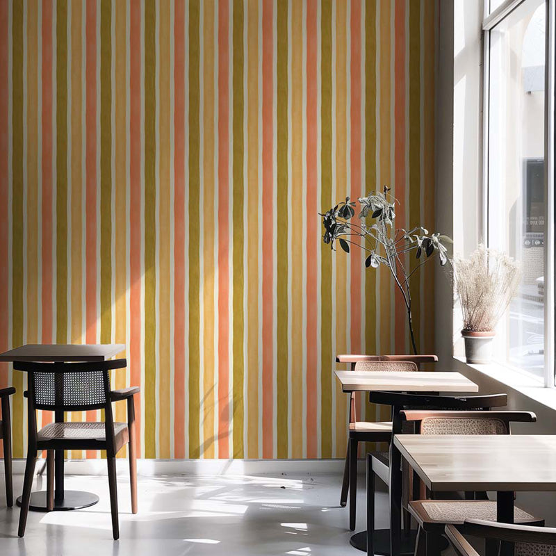Hand-Painted Artisan Stripe – Wallpaper in Multiple Colours