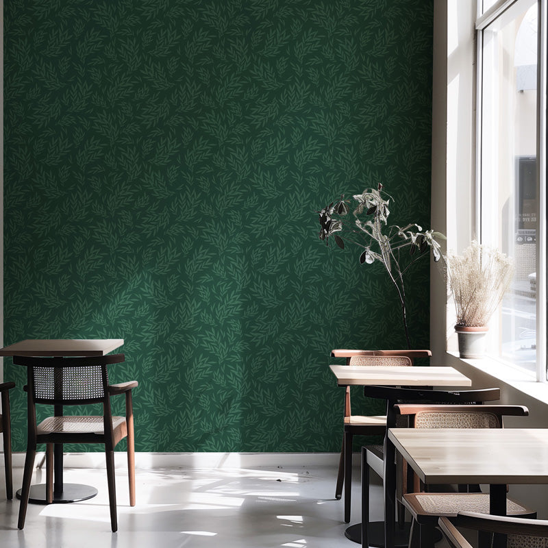 Evergreen Leaf Silhouette Wallpaper