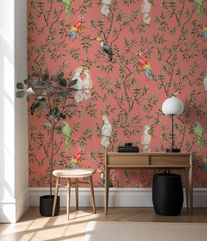 Parrot Grove – Tropical Wallpaper