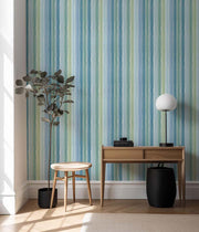 Meadow Wash Stripe – Soft Watercolour Striped Wallpaper