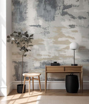 Mist Horizon – Abstract Wallpaper in Soft Greys