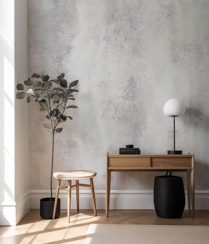 Soft Concrete Texture – Wallpaper in Gray