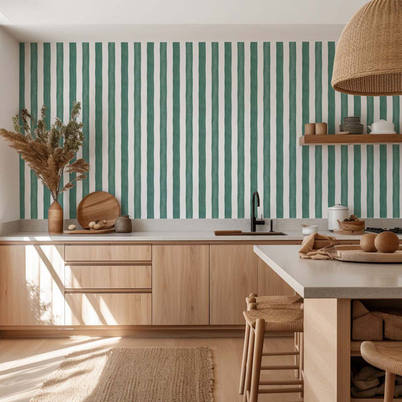 Watercolour Bold Stripe – Wallpaper in Multiple Colours