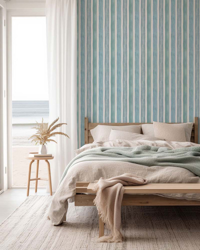 Hand-Painted Artisan Stripe – Wallpaper in Multiple Colours