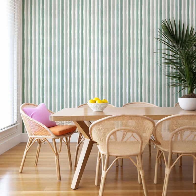 Watercolour Stripe – Soft Painted Striped Wallpaper in Pastel Tones