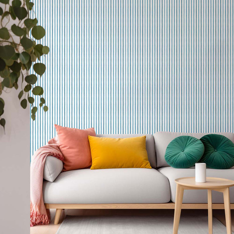 Hand-Brushed Linear Stripes – Wallpaper in Multi Colours