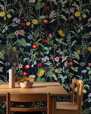Wild Garden – Botanical Floral Wallpaper in Dark & Light