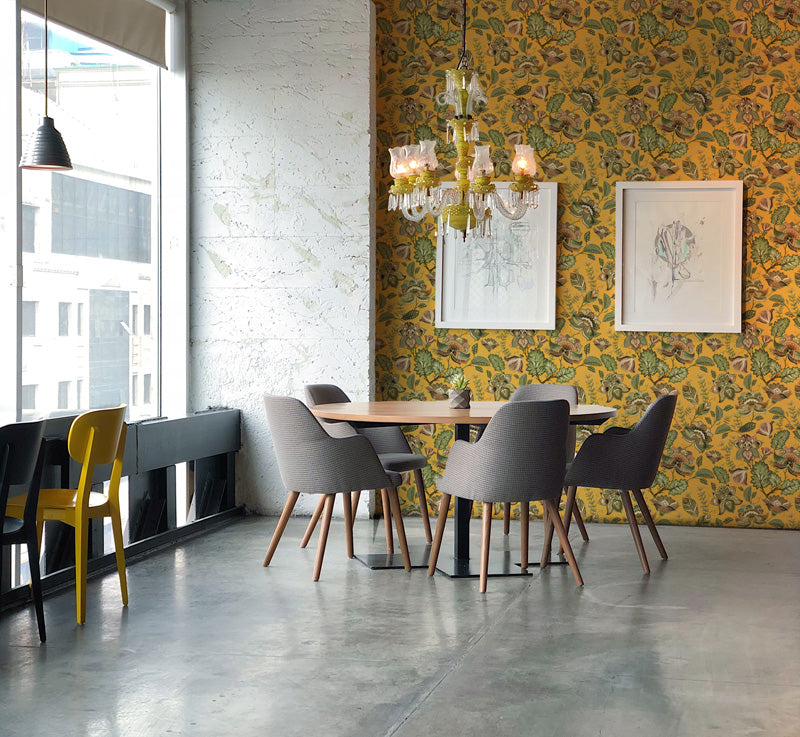 Vintage Botanical Folk Floral Wallpaper