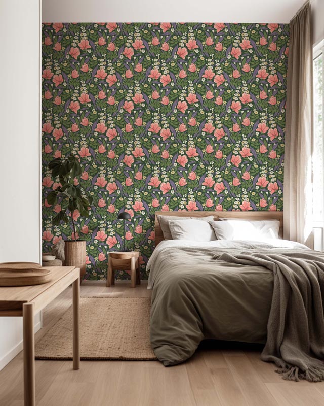 Blossom Canopy – Pink Floral Wallpaper