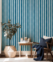 Painterly Stripe – Hand-Painted Striped Wallpaper in Soft Tones