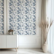 Elegant Botanical Toile Bloom Wallpaper