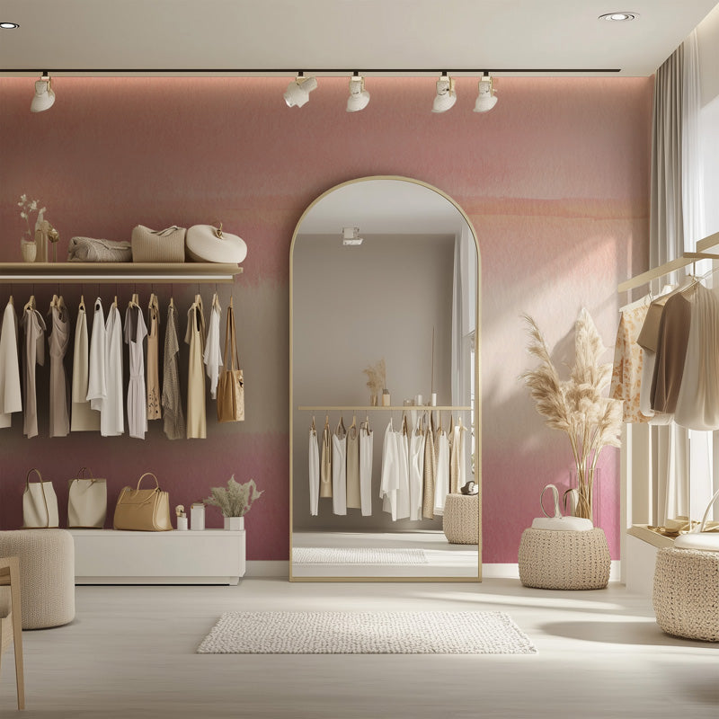 Soft Blush Wash Abstract Mural Wallpaper