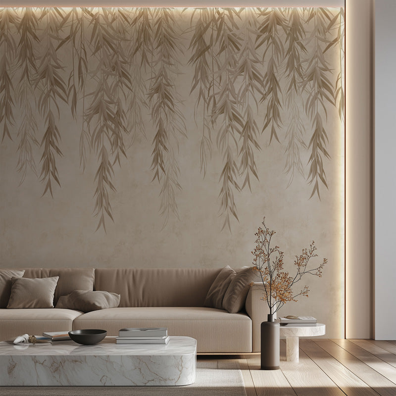 Falling Willow Veil – Botanical Mural