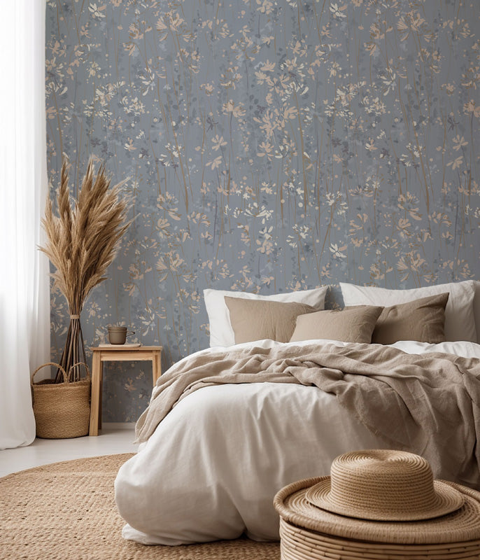 Wild Meadow – Painterly Floral Wallpaper in Soft Neutrals
