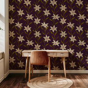 Evening Lily Floral Wallpaper – Elegant Botanical Design