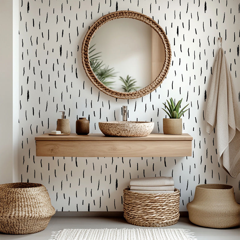 Vertical Brush Marks – Wallpaper in Contemporary Tones